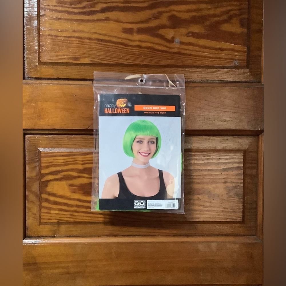 Neon Green bob Wig Halloween accessory